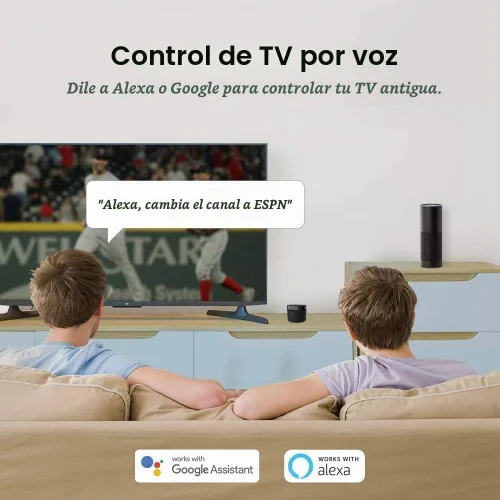 Vista 6 de BroadLink RM4 mini Mando a distancia inteligente y juego de cables de sensores RM4 mini S (Solo Wi-Fi de 2.4 GHz), centro de control remoto IR