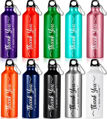 Vista 8 de Zhehao 10 botellas de agua de agradecimiento a los empleados para graduación, regalos de agradecimiento para personal, compañeros de trabajo
