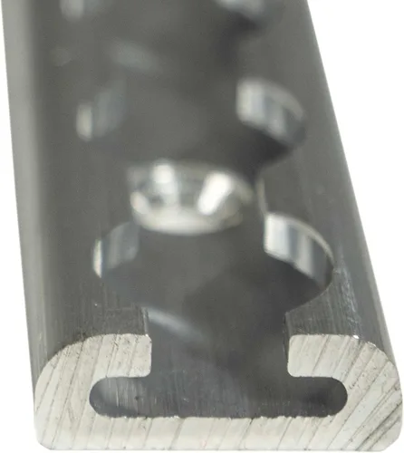 Vista 6 de US Cargo Control Sistema de amarre de riel en L: (2) rieles de aluminio anodizado en L de 4 pies y (4) accesorios de junta tórica de un solo perno