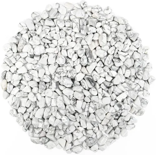 Vista 32 de Chips de cristal de amazonita natural triturado de 1.1 libras, chips de cristales curativos a granel, piedras preciosas de cristal triturado
