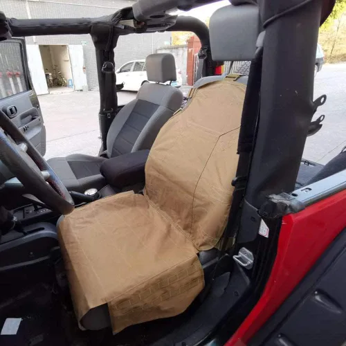 Vista 4 de SUNPIE - Protector de asiento mejorado de mayor tamaño, protector de asiento táctico universal para camiones, camionetas, SUV, compatible con JL/JT