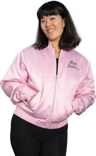 Vista 8 de Mad Engine Grease - Chaqueta de disfraz rosa para mujer, disfraz de los años 50, disfraz de Halloween para mujer