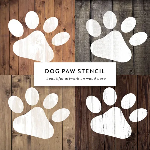 Vista 8 de Plantilla de pata de perro - Plantillas de huellas para mascotas