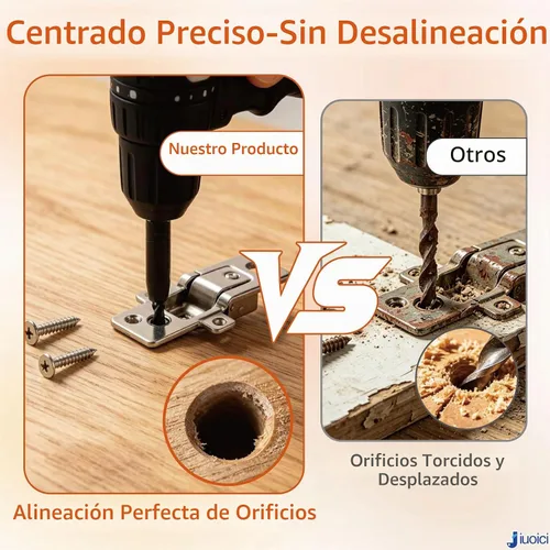 Vista 6 de Broca de bisagra autocentrante mejorada, juego de brocas VIX, acero de alta velocidad