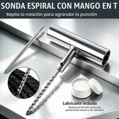 Vista 3 de ORCISH Kit de reparación de neumáticos, juego de 70 piezas, kit profesional de enchufes de neumáticos resistente, kit de parches de neumáticos