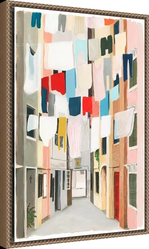 Vista 2 de Amanti Art Framed Canvas Wall Art 23x16 Laundry Day I by Grace Popp, Framed Wall Art Canvas, Architecture Artwork, Traditional Decor, Medium Poster