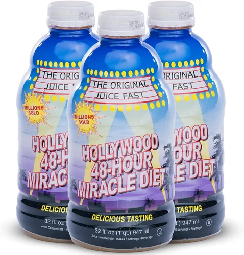 Vista 8 de Hollywood Miracle Diet Dieta de 48 horas, mezcla natural de bebida y fruta-32 oz
