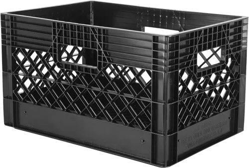 Vista 3 de Hudson Exchange - Contenedor de almacenamiento de malla de grado comercial con mango de caja de leche de 19 x 13 x 11 pulgadas
