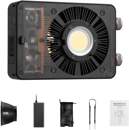Vista 8 de ZHIYUN MOLUS X100 Combo de luz LED bicolor para estudio de video, luces COB de bolsillo de 100 W, 2700 K ~ 6500 K, modo de música de control