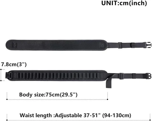 Vista 2 de EXCELLENT ELITE SPANKER - Bandolera para 24 cartuchos de escopeta, bandolera para cartuchos de escopeta, soporte para hombro, bandolera