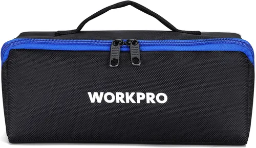 Vista 8 de WORKPRO Bolsa de herramientas con cremallera, bolsa de almacenamiento de herramientas utilitaria de boca ancha de servicio pesado de 10", funda