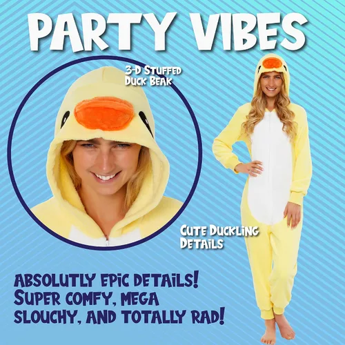 Vista 2 de Funziez! - Disfraz de animal de una pieza para adultos, diseño de felpa para Halloween, traje de cosplay de fruta para mujer y hombre