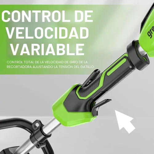 Vista 3 de Greenworks - Desbrozadora de 15 pulgada y 40 V Torqdrive, solo herramienta