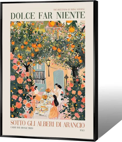 Vista 13 de Pósteres de lienzo de moda de la costa italiana de Amalfi, Italia, vino, comida, fruta, arte de pared, arte de pared de Al Fresco, cita para amantes