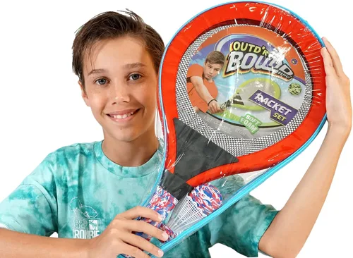 Vista 2 de Juego de bádminton con 2 raquetas, pelota de playa y Birdie - Colores surtidos - Raqueta de tenis ligera Juegos al aire libre Juego de juguetes