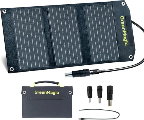 Vista 13 de Greenmagic Cargador de Batería Solar Portátil de 20 Vatios Ideal para Batería de Energía, Estación de Energía, Relojes Inteligentes, Teléfonos