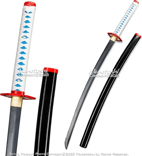 Vista 2 de Demon Anime Samurai Sword 1045 Acero Funcional Agua Giyu