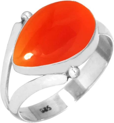 Vista 10 de Lapislázuli, cornalina, cristal, granate, pera, anillo hecho a mano de plata de ley 925, joyería de piedras naturales boho para mujer Cuarzo granate.
