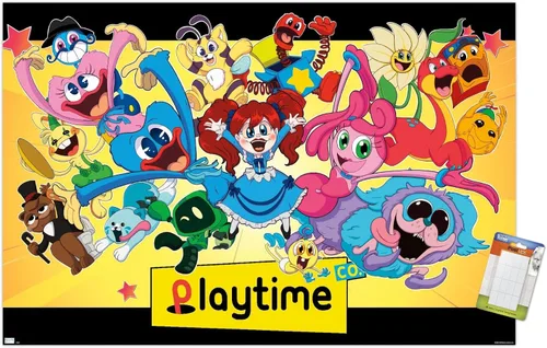 Vista 12 de Trends International Poppy Playtime - Póster de pared grupal, 14.72 x 22.37 pulgadas, versión enmarcada de madera de granero