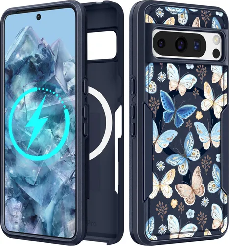 Vista 43 de Funda para Moto G 5G 2024 – Compatible con MagSafe para mujeres y niñas, bonita funda protectora magnética para teléfono, diseño femenino Kawaii