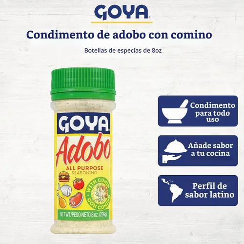 Vista 3 de Goya Adobo con comino, sazonador para todo uso, 8 oz