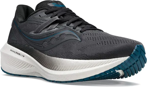 Vista 4 de Saucony Tenis de correr Triumph 20 para hombre, NegroBlanco