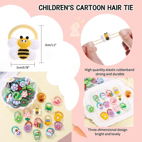 Vista 7 de 70 ligas elásticas para el cabello para bebés, ligas elásticas para el cabello para niñas, soportes para coletas, bandas elásticas para el cabello