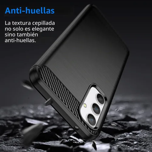 Vista 6 de Compatible con Samsung Galaxy A34 5G Funda TPU Flexible Negro