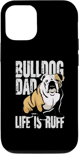 Vista 27 de iPhone 12 mini Bulldog Dad Life Is Ruff Funda propietaria de Bulldog Inglés