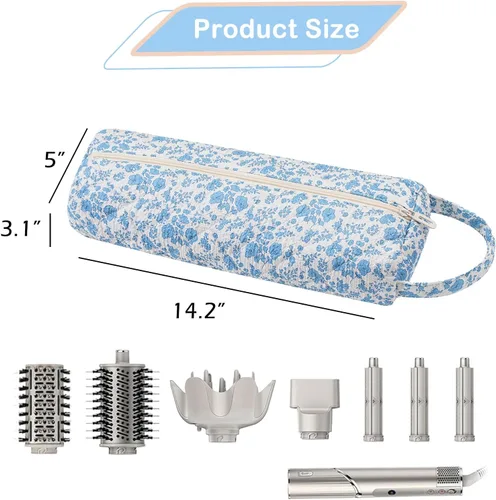 Vista 4 de RSRSLEII Bolso de viaje acolchado para herramientas de cabello, estuche de almacenamiento para accesorios de peinado Shark FlexStyle, secador de 06