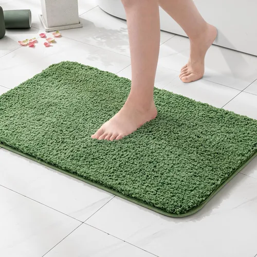 Vista 25 de MIULEE Alfombras de baño negras, suaves y pequeñas, absorbentes, antideslizantes, de secado rápido, esponjosas, para baño, bañera y duchas, lavables