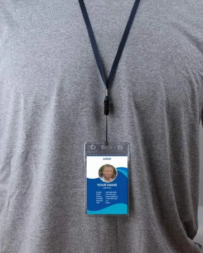 Vista 3 de ICObuty Correa de cuello desmontable con cordón, 100 unidades, liberación rápida, venta completa a granel para portatarjetas de identificación