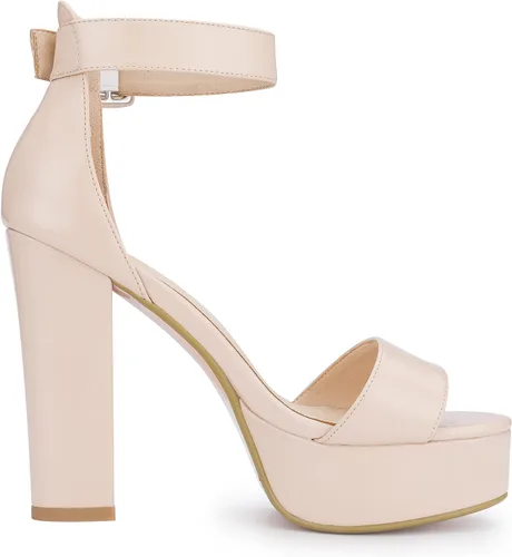 Vista 7 de IDIFU - Tacones de plataforma de 5pulgadas para mujer, sandalias Sabrina IN5 de tacón alto y grueso, correa de tobillo, zapatos sexis y elegantes