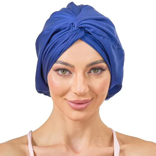 Vista 79 de Gorro de satén de seda ajustable para envolver el cabello para dormir, gorro de dormir de doble capa, turbante nocturno para cabello largo y rizado
