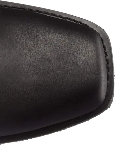 Vista 4 de RIDETECS Botas de motocicleta para hombre con correas de arnés de 13 pulgadas, de cuero aceitado resistente, impermeables, con punta y talón suaves