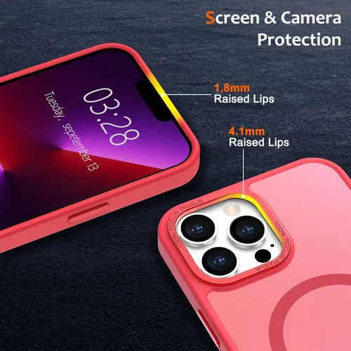 Vista 155 de Anuck - Funda magnética para iPhone 11 compatible con MagSafe, carcasa trasera mate translúcida dura, borde de TPU, delgada, resistente a impactos