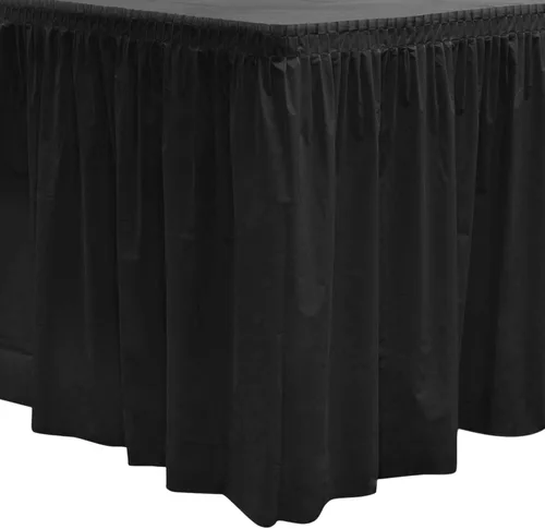 Vista 20 de Party Essentials Falda de mesa de plástico desechable resistente, 1 unidad, 29 pulgadas de ancho x 14 pies (168 pulgadas) de largo, amarillo