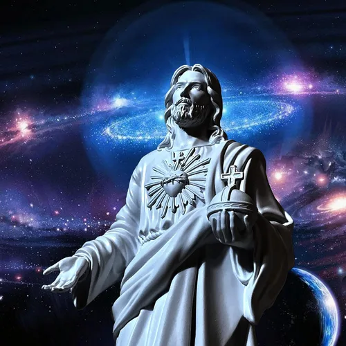 Vista 4 de Estatua de Cristo de oración del Señor de 12.7 pulgadas, decoración cristiana del Sagrado Corazón de Jesús, decoración para el hogar, regalo católico