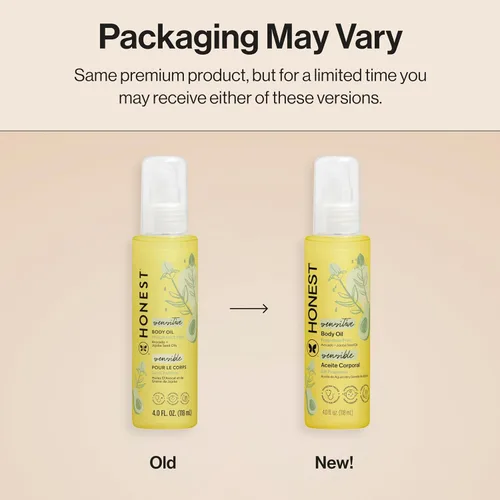 Vista 8 de The Honest Company Aceite corporal hidratante sin fragancia, nutre y calma la piel del bebé, a base de plantas, hipoalergénico, vegano, 4.0 onzas