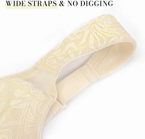 Vista 5 de Wingslove - Brasier reductor para mujer, cobertura completa, sin relleno, cómodo, sin aros, talla extragrande