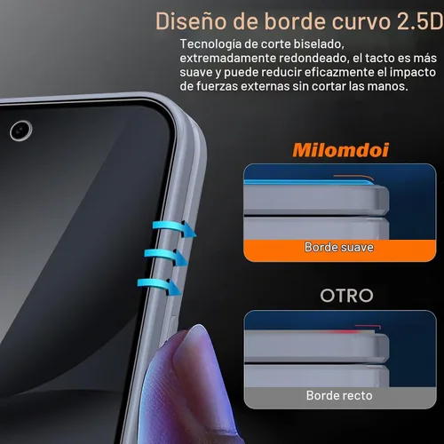 Vista 5 de Milomdoi Paquete de 3 protectores de pantalla de vidrio templado para Google Pixel 10 Pro Fold con 3 protectores de lente de cámara, accesorios