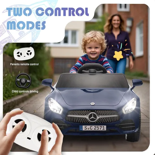 Vista 5 de Vehículo de paseo con licencia Mercedes-Benz CLS 350 de 12 V para niños, camión para montar con control de padres, suspensión de resorte, ruedas