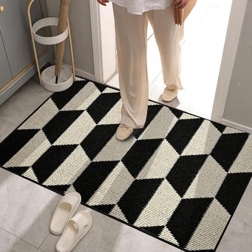 Vista 12 de GRANNY SAYS Tapete para puerta, de 32 x 20 pulgadas, tapete de bienvenida para exteriores, antideslizante, absorbe la suciedad para la entrada