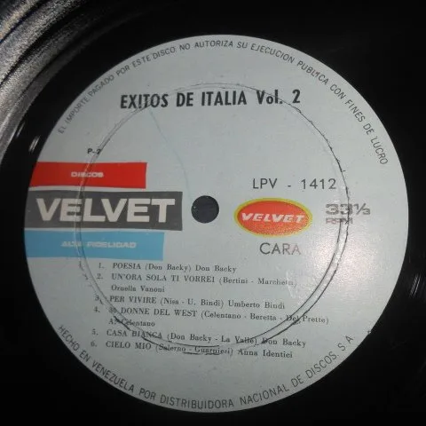 Vista 6 de Exitos de Italia - Tutii Successi Italiani Various Vol 2 LP Vinyl