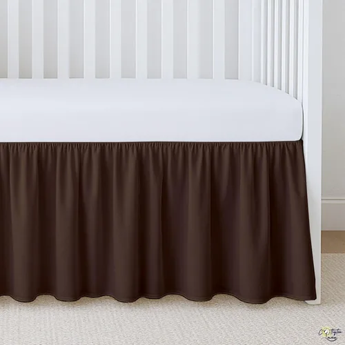 Vista 8 de Cottignton Lane - Falda de cama para cuna con volantes, ropa de cama suave para guardería en 100% algodón natural, estilo plataforma con cobertura