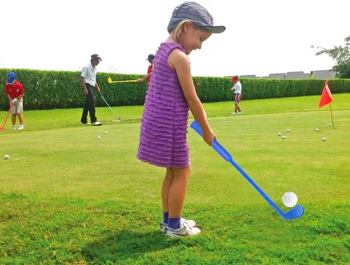 Vista 6 de Palos de golf de plástico para niños pequeños, conjunto de palos de golf