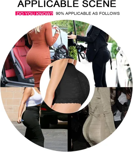 Vista 7 de NINGMI Women Butt Lifter Padded Shapewear Enhancer Control Panties Body Shaper Underwear