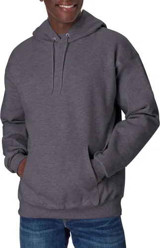 Vista 7 de Hanes Sudadera con capucha de forro polar pesado para hombre, sudadera de algodón para hombre Negro