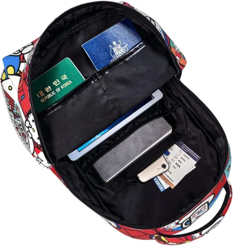 Vista 5 de SWAROOPAM Mochila kawaii, bonita mochila, mochila de gran capacidad de 16.2 pulgadas, adecuada para viajes y trabajo, Bonito- 3, Mochilas de viaje