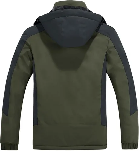 Vista 2 de BIYLACLESEN Men's Winter Coats Fleece Lined Ski Jacket Warm Windbreaker Parka